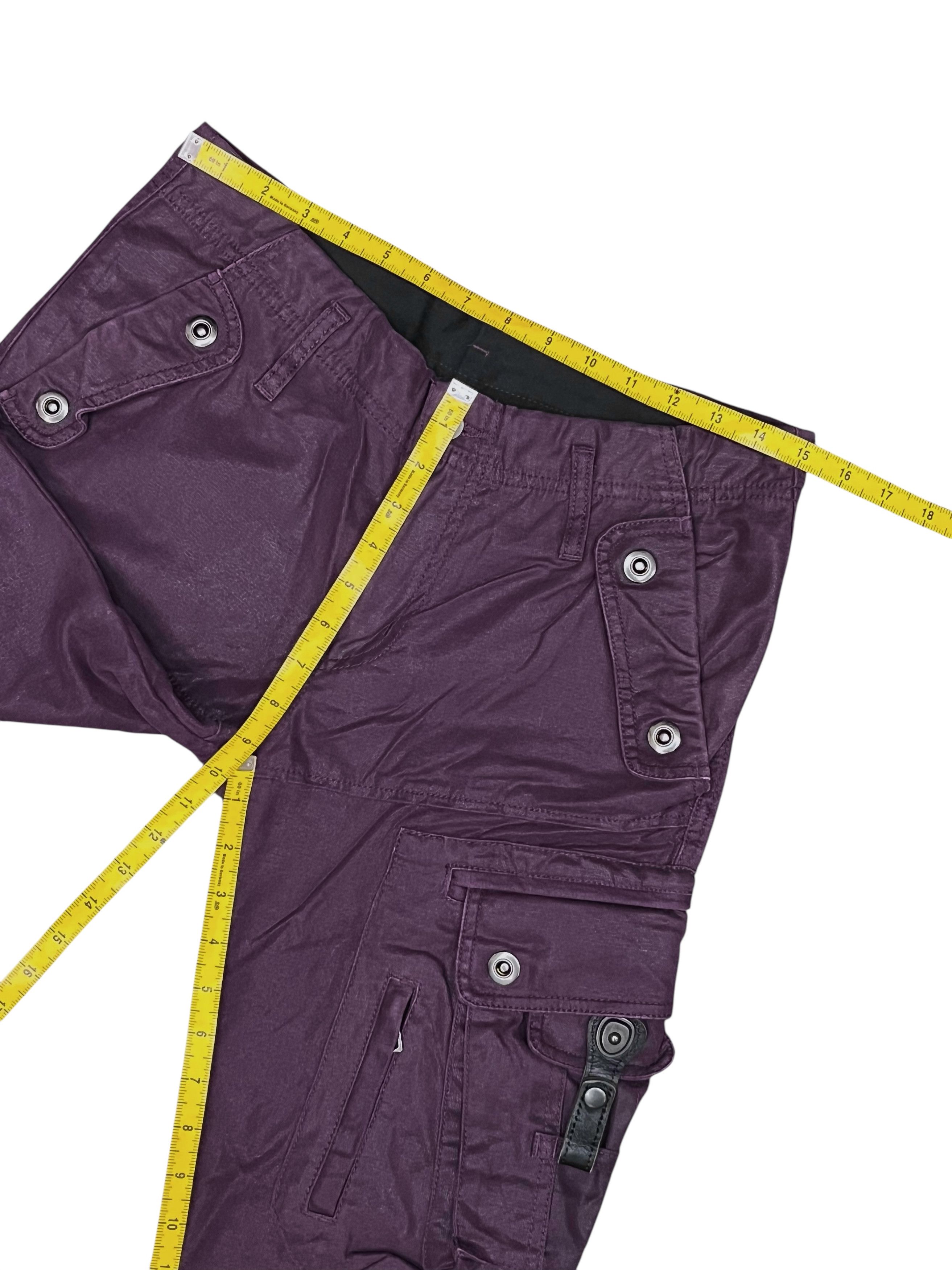 Tornado Mart Tornado Mart Waxed Cargo Flare Pants - Rare Japan Streetwear Size US 30 / EU 46 - 12 Thumbnail
