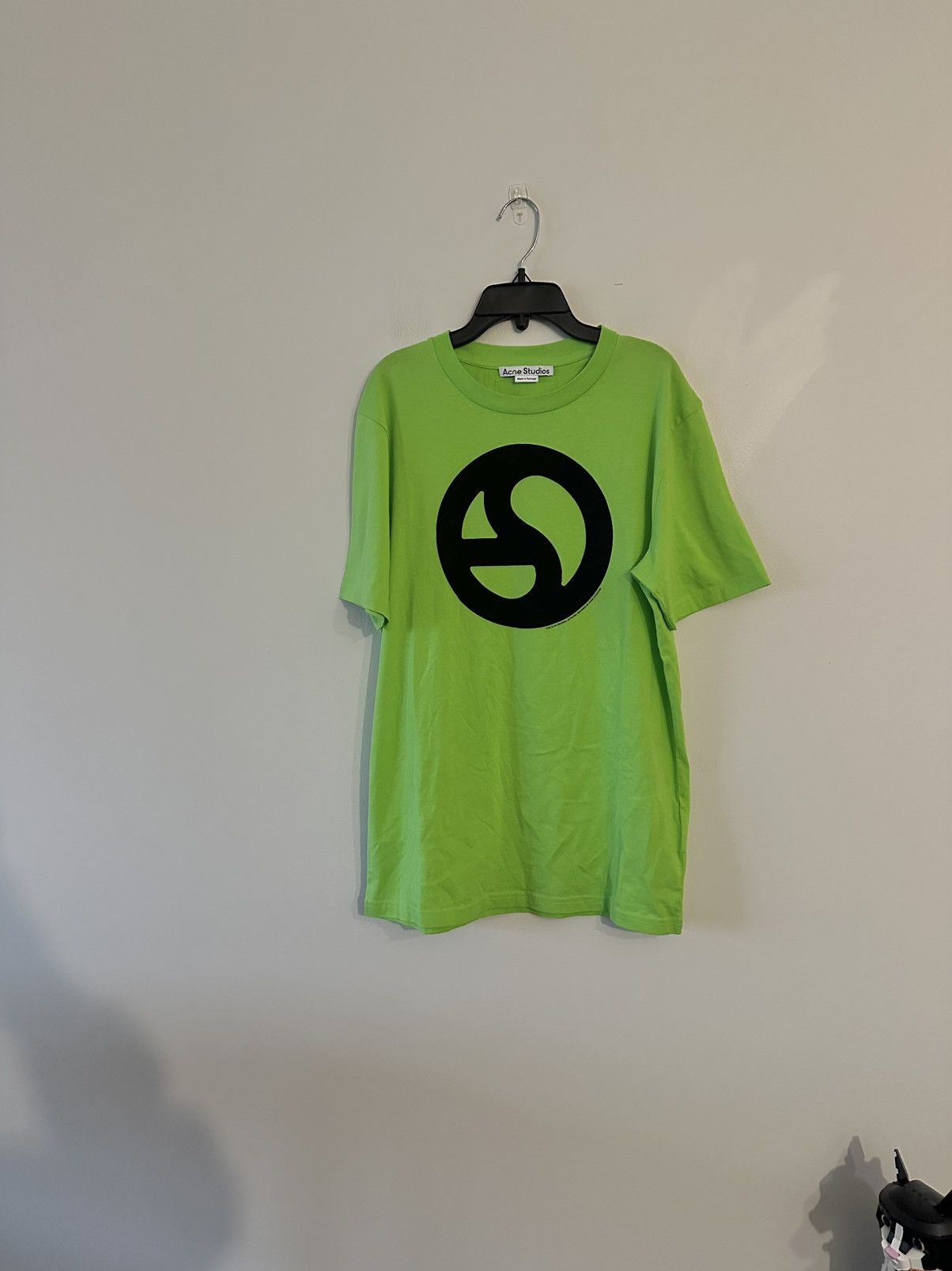 Acne Studios Acne Studios Everest Logo Sharp Green Black Cotton Tee S? Size US S / EU 44-46 / 1 - 1 Thumbnail