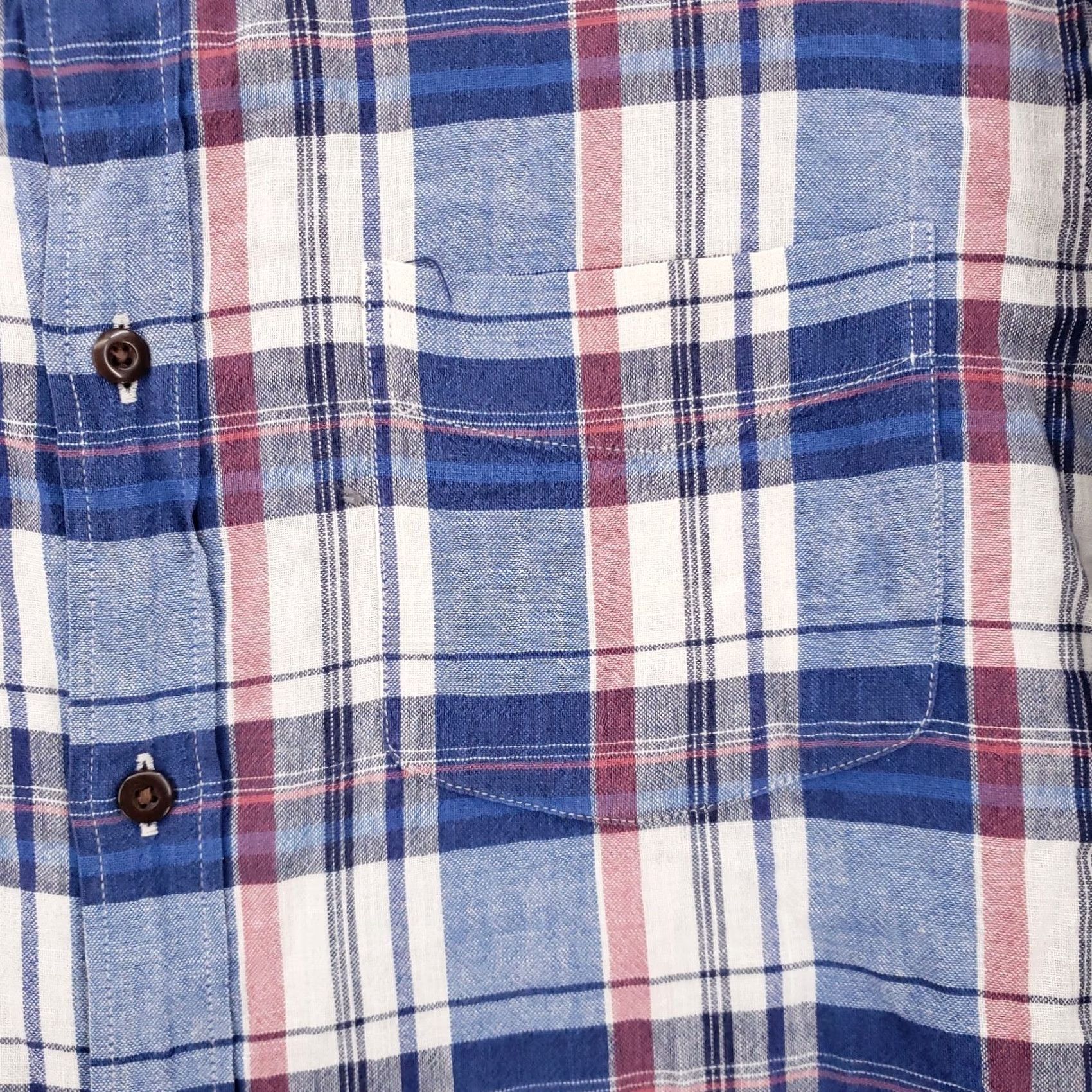 J.Crew J Crew Shirt Mens M Medium Blue Homespun Plaid Long Sleeve Slim Fit Button Down Size US M / EU 48-50 / 2 - 3 Thumbnail