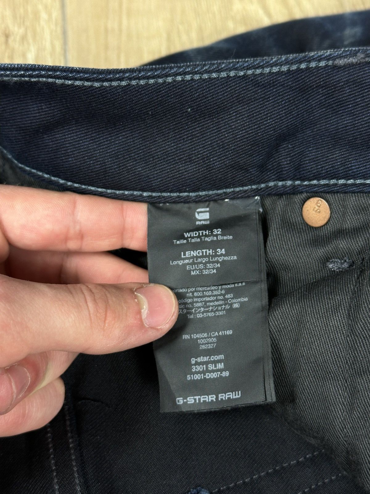 G-Star NEW🏷️ G-Star Raw 3301 Slim Denim Jeans Size US 32 / EU 48 - 6 Thumbnail