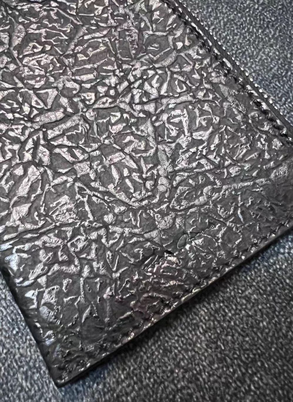 Rick Owens Rick Owens mainline embossed cowhide streamer card holder-2 Size ONE SIZE - 3 Thumbnail