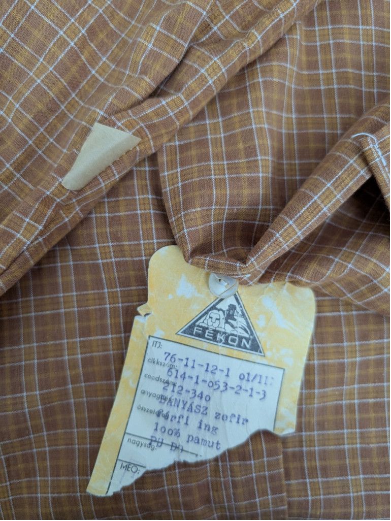 Vintage Deadstock Fekon Communist Ea Hungarian Plaid Shirt Small 38 Size US S / EU 44-46 / 1 - 5 Thumbnail