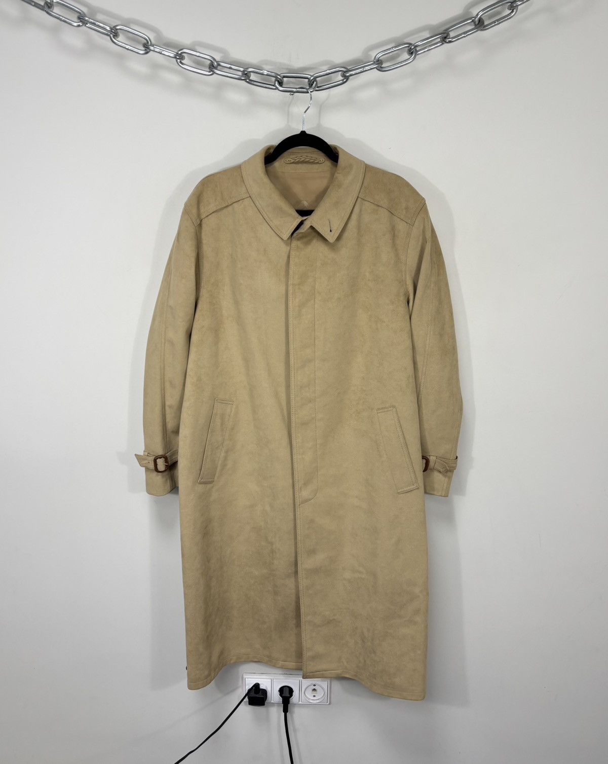 Schneiders Schneiders Salzburg Men’s Camel Alcantara Belted Long Coat Size US L / EU 52-54 / 3 - 1 Thumbnail