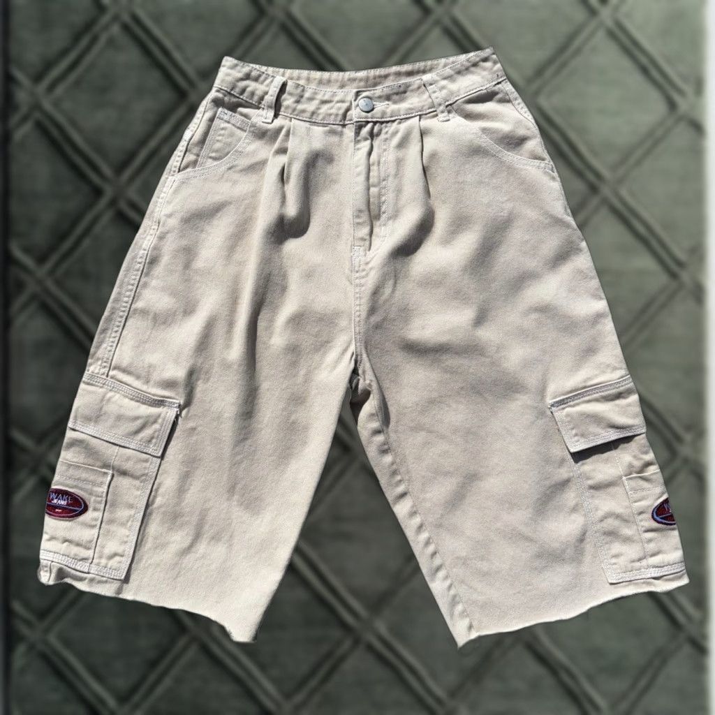 Shein Shein Bermuda Grunge Jean Shorts XS Beige Baggy Jorts Skater Y2K Style Tan Baggy Shorts Womens XS Size 26" / US 2 / IT 38 - 1 Thumbnail