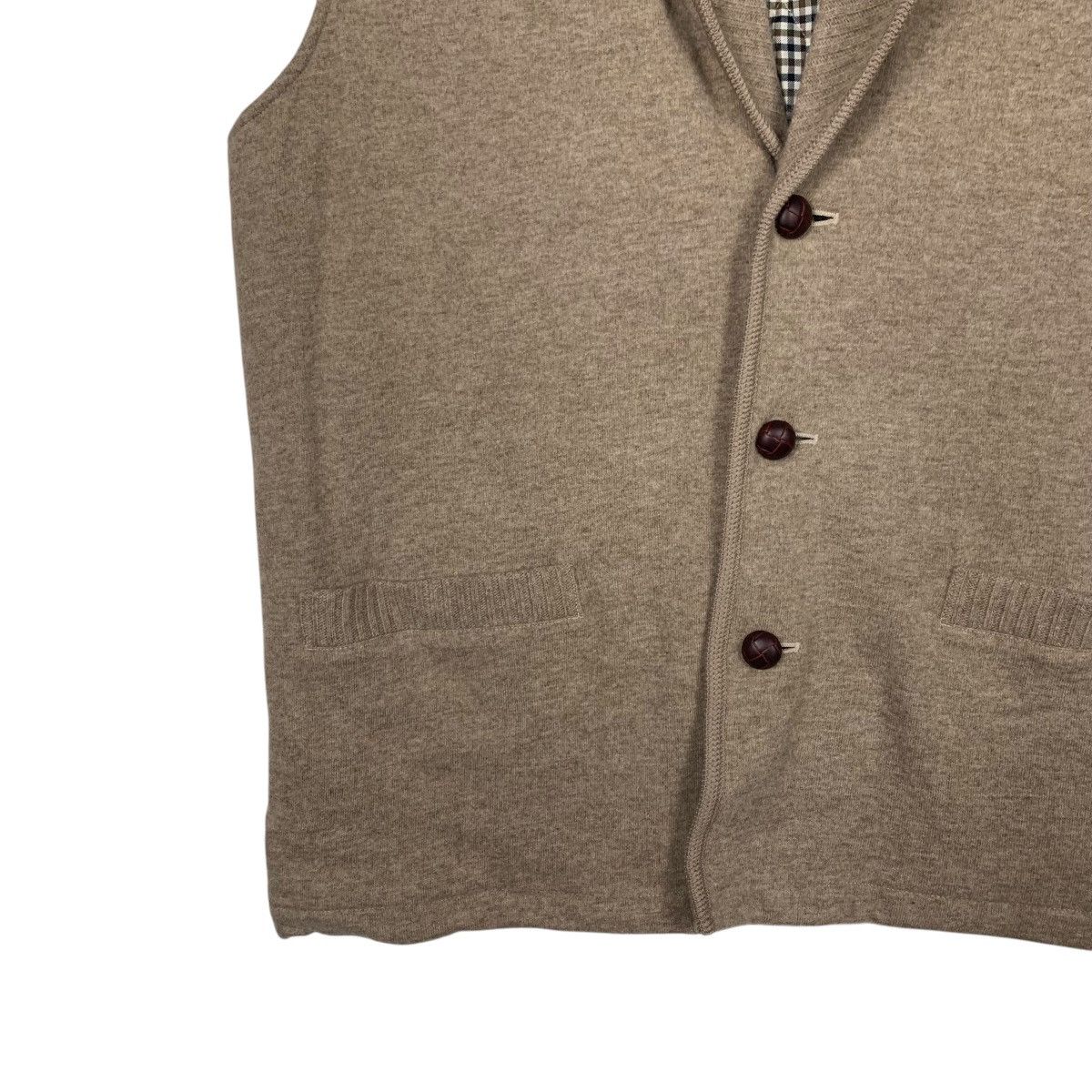 Aquascutum AQUASCUTUM Made in Japan Wool Button Vest #2074-C90 Size US L / EU 52-54 / 3 - 3 Thumbnail