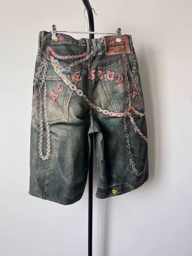 Acne Studios Acne Studios Loose retro printed wide-leg capri denim shor Size US 32 / EU 48 - 2 Thumbnail