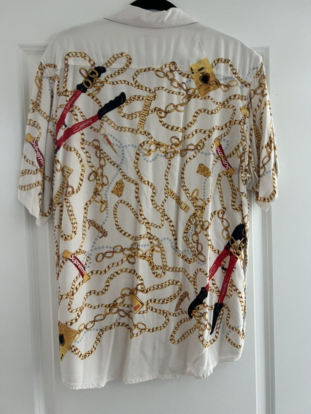 Supreme Supreme Chains Rayon S/S Shirt Size US L / EU 52-54 / 3 - 3 Thumbnail