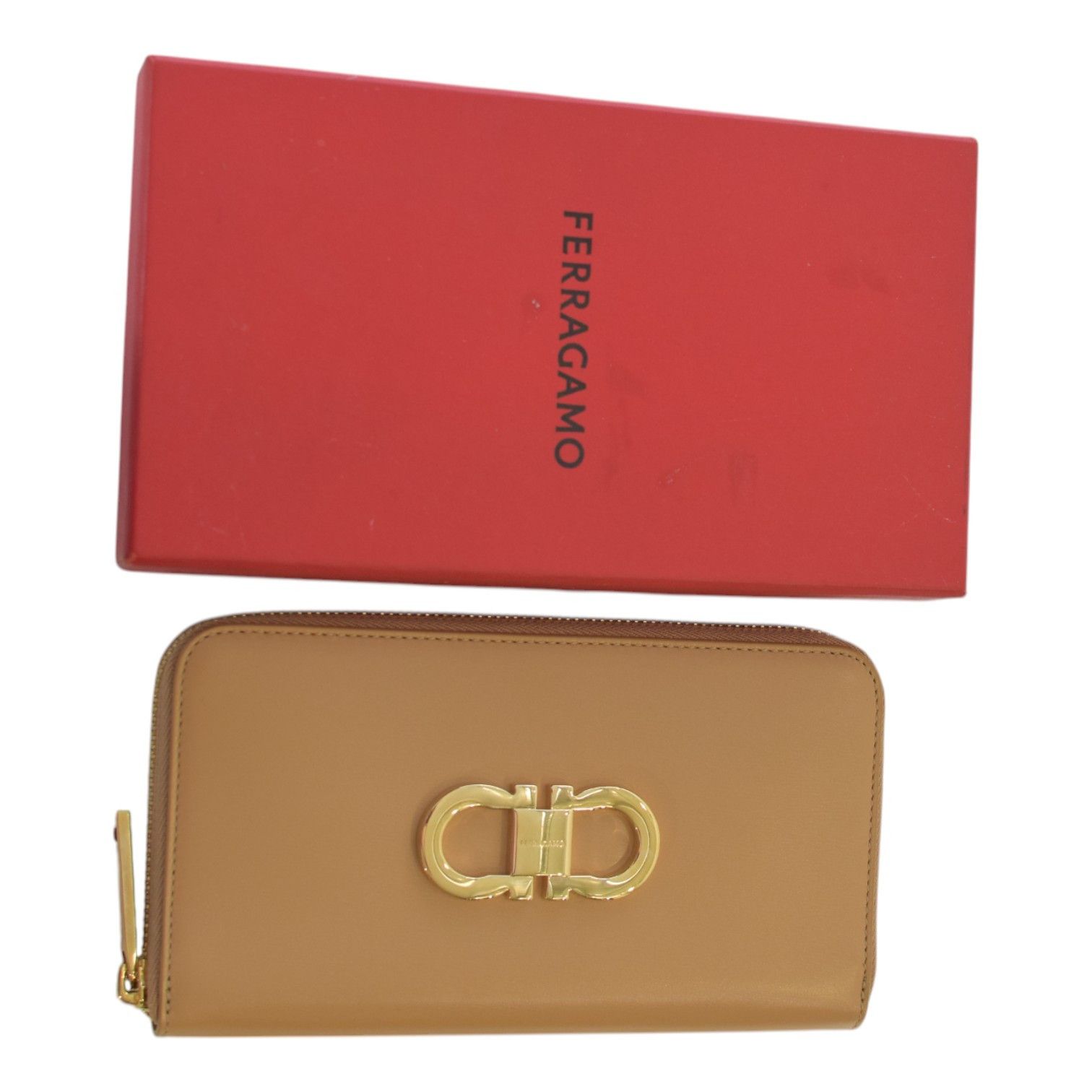 Salvatore Ferragamo Salvatore Ferragamo Gancini leather wallet gold logo Size ONE SIZE - 1 Thumbnail