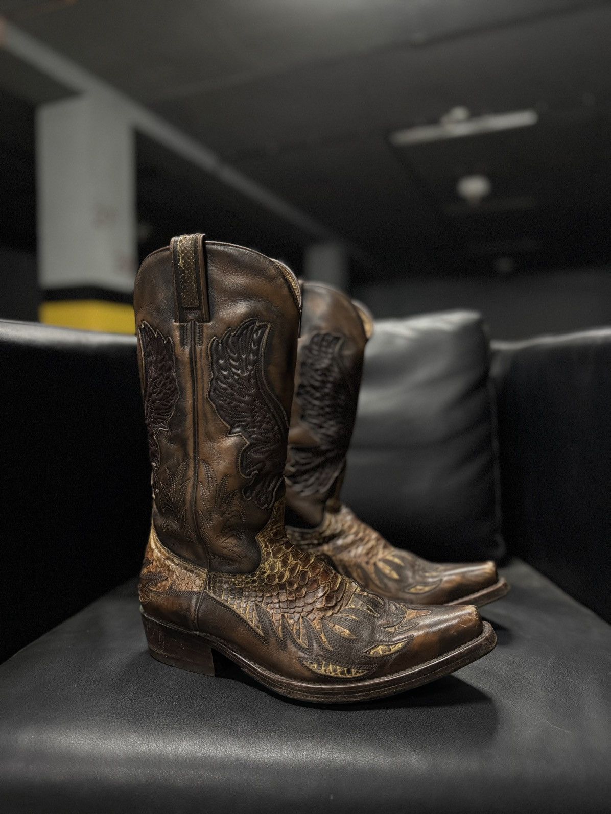 Sancho Boots Sancho Mexico Vintage Western Cowboy Python Boots Size US 7 / EU 40 - 8 Thumbnail