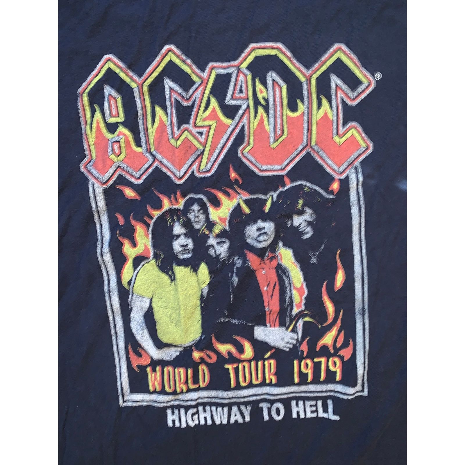 Band Tees × Other AC DC Highway To Hell 1979 World Tour T Shirt L Navy Rock Size US L / EU 52-54 / 3 - 1 Thumbnail