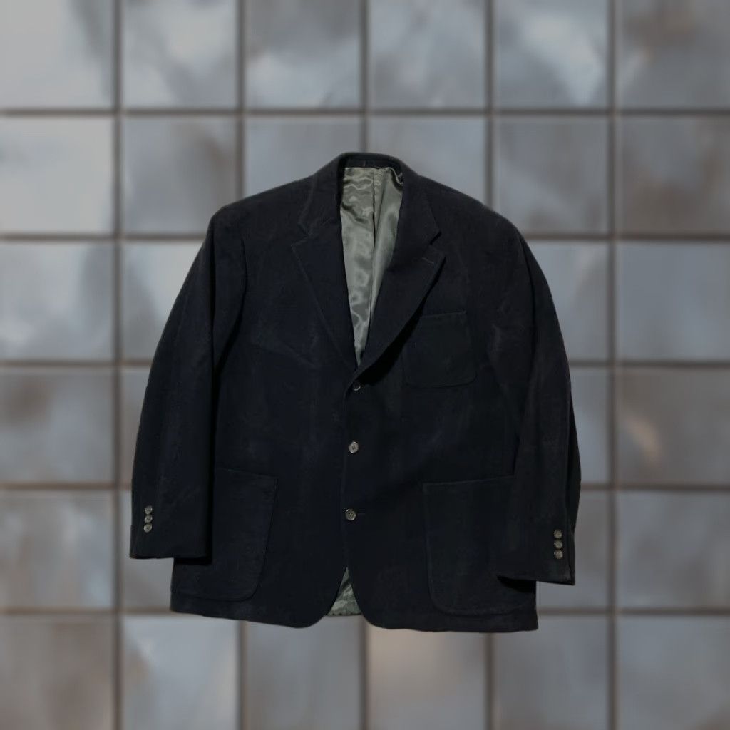 J.Crew VINTAGE J. Crew Blazer Wool Cashmere Blend Navy Three Button Sportscoat Jacket L Mens Size 42R - 1 Thumbnail