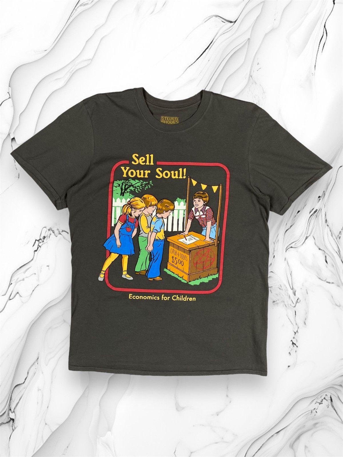 Other Vintage Economic for Children Sell Your Soul Satan Demon Tee Size US M / EU 48-50 / 2 - 1 Thumbnail