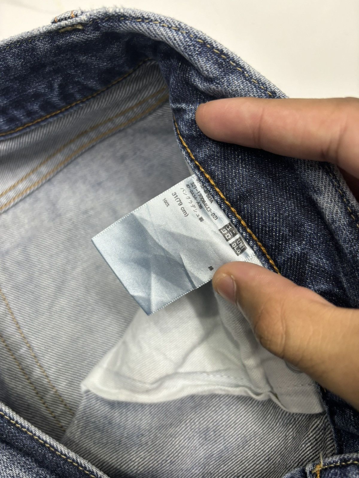 Kapital VINTAGE UNIQLO SELVEDGE DISTRESSED DENIM JEANS Size US 31 - 11 Thumbnail