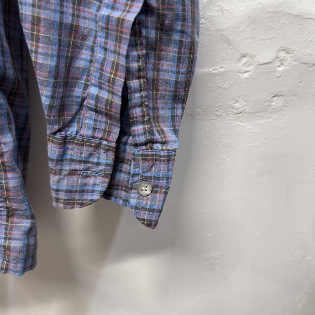 Yves Saint Laurent 90s YSL Plaid Shirt Faded Distressed ERD Grunge Chrome Size US M / EU 48-50 / 2 - 6 Thumbnail