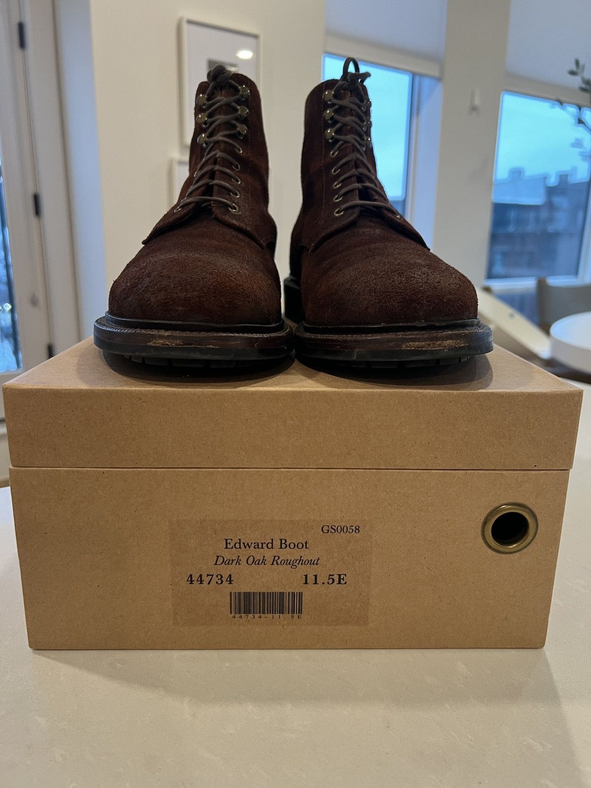Grant Stone Grant Stone Edward Boot Dark Oak Roughout 11.5E Size US 11.5 / EU 44-45 - 3 Thumbnail