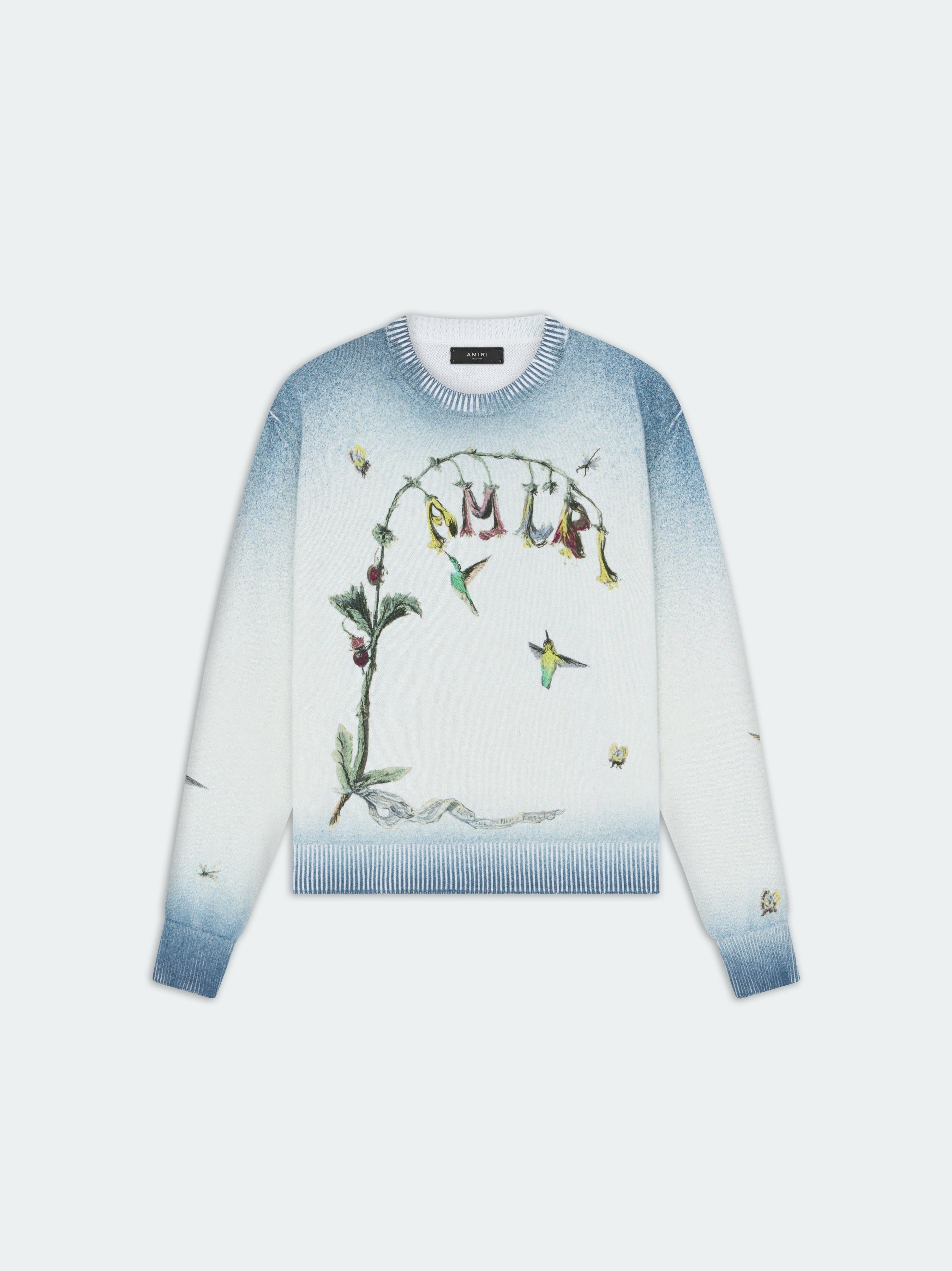 Amiri o1s1wg110525 Embroidered Hummingbird Crewneck Sweater Size US S / EU 44-46 / 1 - 1 Thumbnail