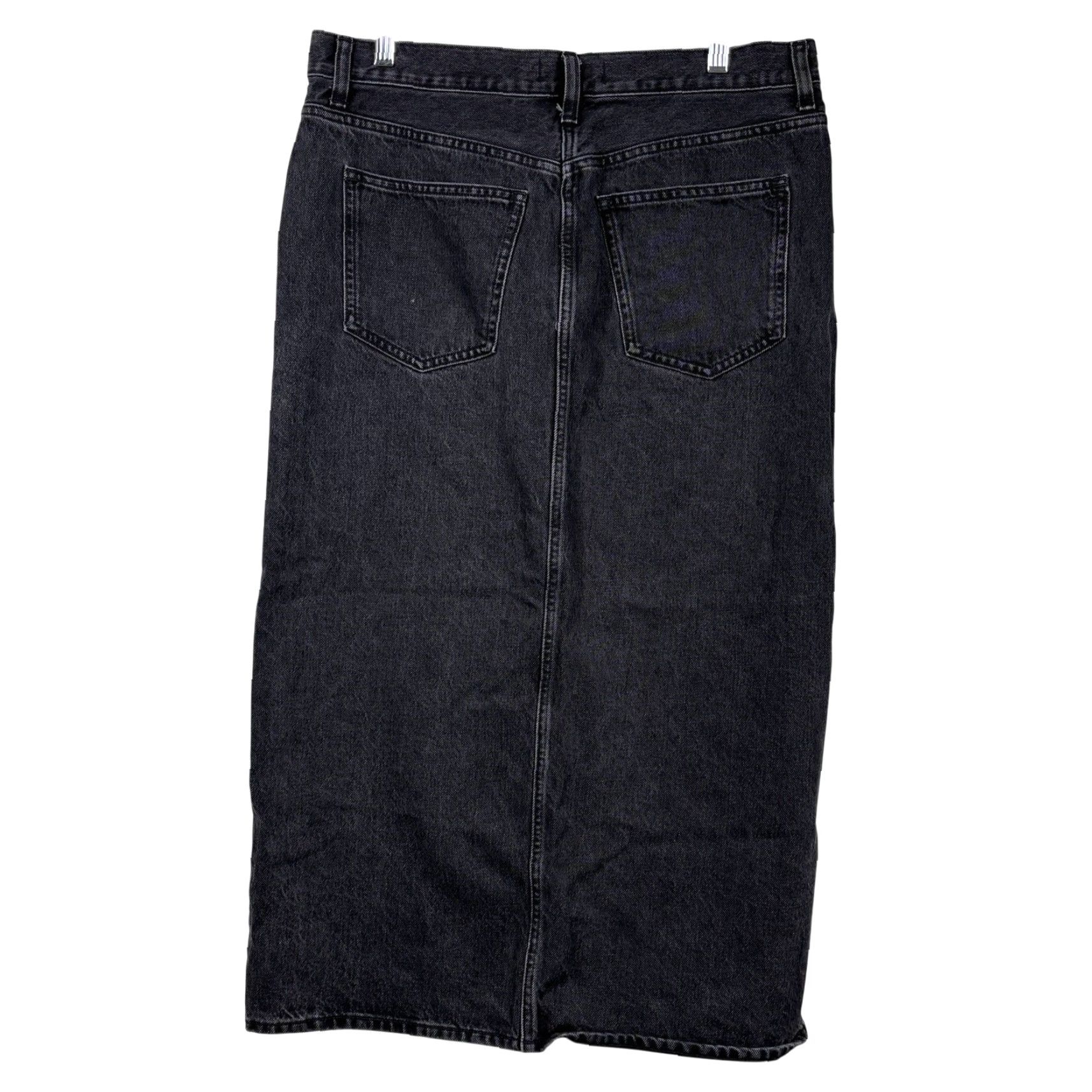 Madewell Madewell Denim Skirt Women 29 Maxi Skirt Black Lunar Wash Mid Rise Pockets 100% Cotton Casual Women Size 29" - 2 Thumbnail