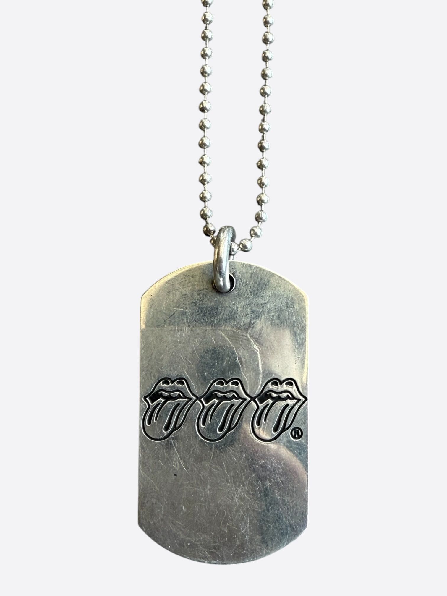 Chrome Hearts Chrome Hearts Rolling Stones Silver Tag Necklace Size ONE SIZE - 1 Thumbnail