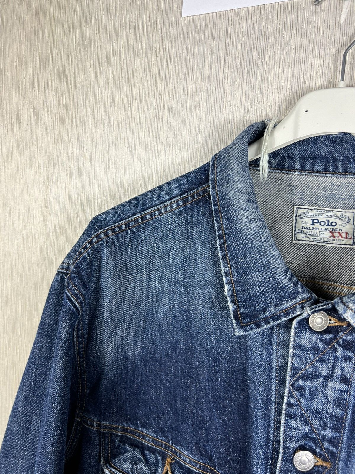 Ralph Lauren Vintage Polo Ralph Lauren thrashed distressed denim jacket Size US XXL / EU 58 / 5 - 12 Thumbnail