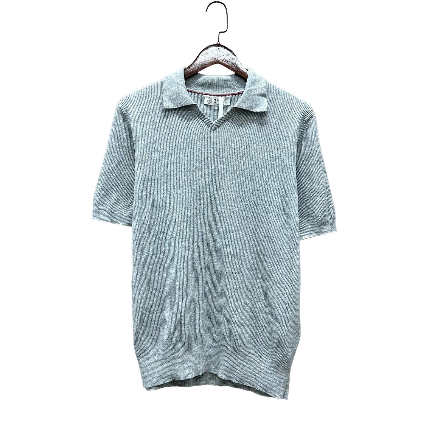 Brunello Cucinelli Brunello Cucinelli Ribbed Knit Polo Shirt Size 50 Size US M / EU 48-50 / 2 - 1 Thumbnail
