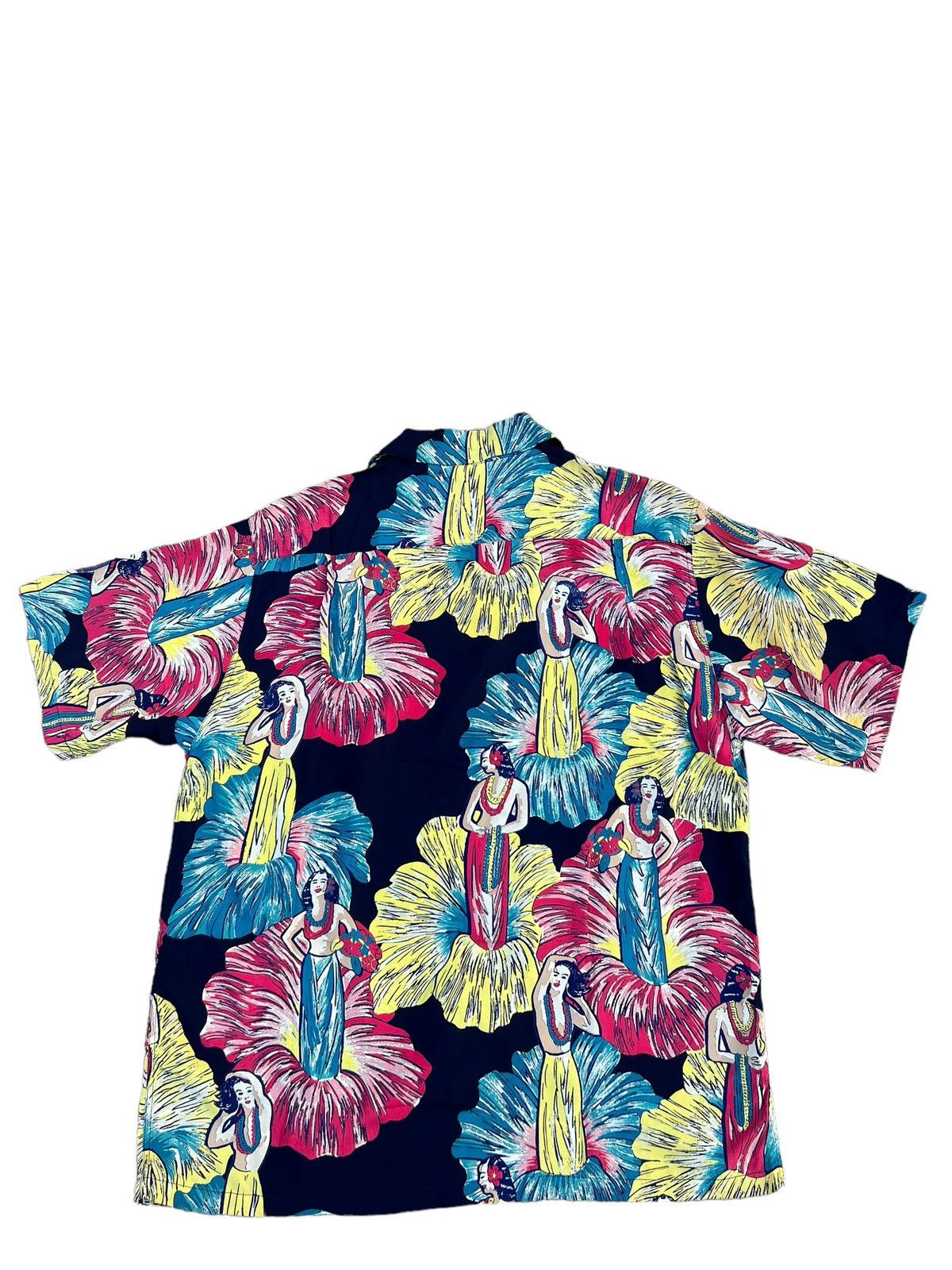 Sugar Cane × Wacko Maria Sun surf Japan Hibiscus 🌺 Hula Girl Rayon Hawaiian Shirt Size US M / EU 48-50 / 2 - 2 Thumbnail
