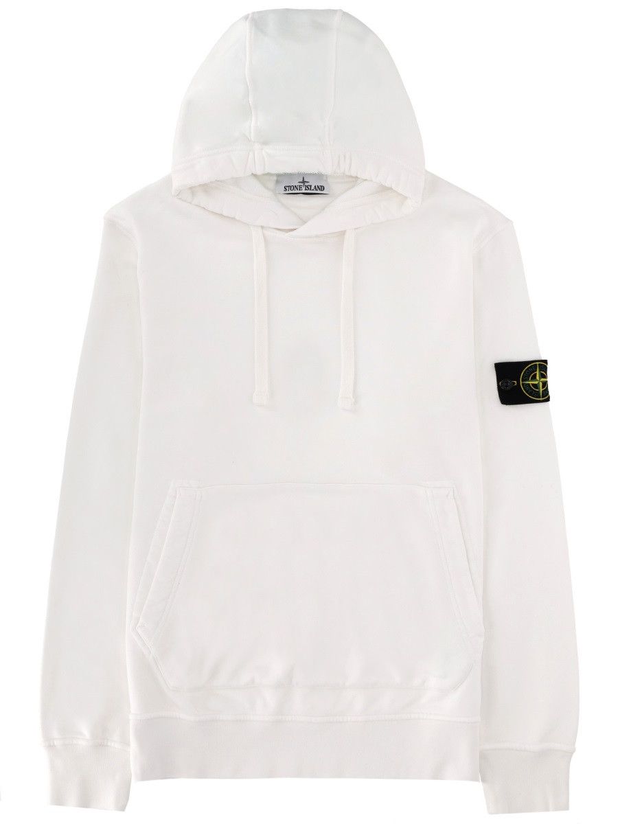 Stone Island STONE ISLAND SWEATSHIRT WITH LOGO - WHITE Size US M / EU 48-50 / 2 - 1 Thumbnail