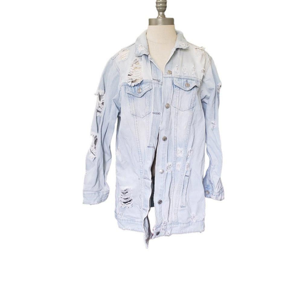 Designer CT339 Hot & Delicious Distressed Denim Ladies Jacket L Size L / US 10 / IT 46 - 1 Thumbnail