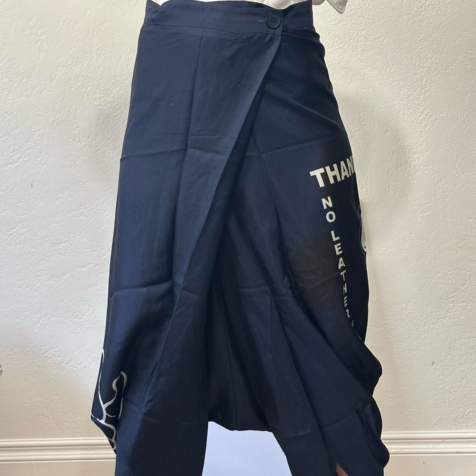 Stella McCartney SS17 Silk Harem Pants IT 38 Vibrant Blue White Graphic Print Size 26" / US 2 / IT 38 - 6 Thumbnail