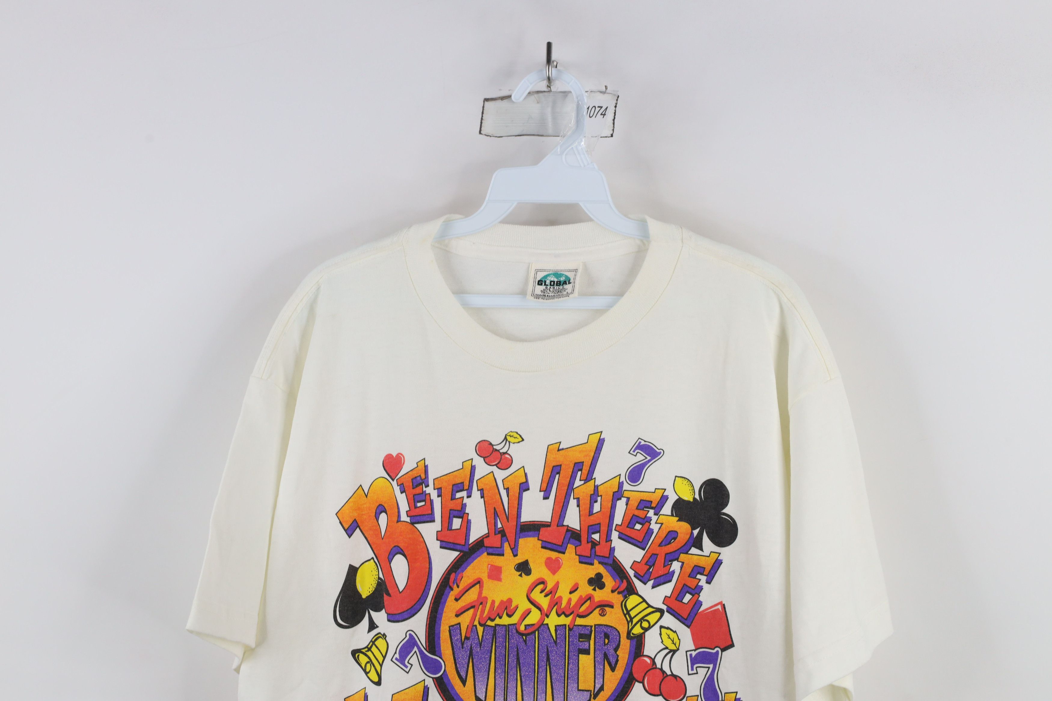 Vintage Vintage 90s Streetwear Cruise Fun Ship Gambling T-Shirt Size L / US 10 / IT 46 - 2 Thumbnail