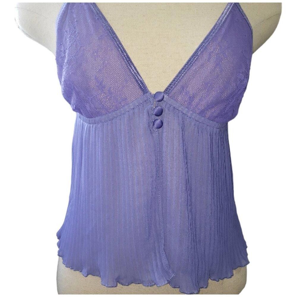 Designer CT1563 Hunkemoller Amy Lace & Plisse Chiffon Camisole S Size ONE SIZE - 2 Thumbnail