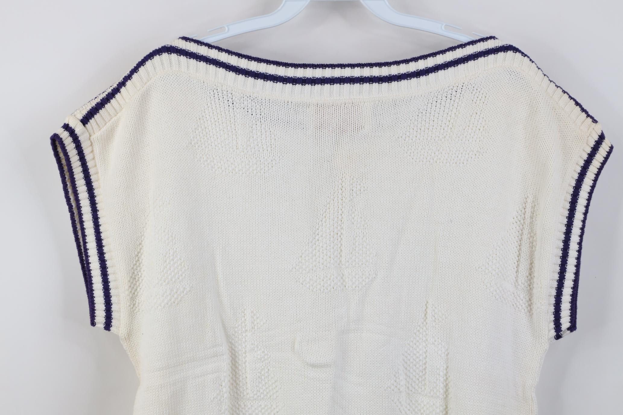 Vintage Deadstock Vintage 70s Streetwear Knit Sweater White USA Size M / US 6-8 / IT 42-44 - 12 Thumbnail