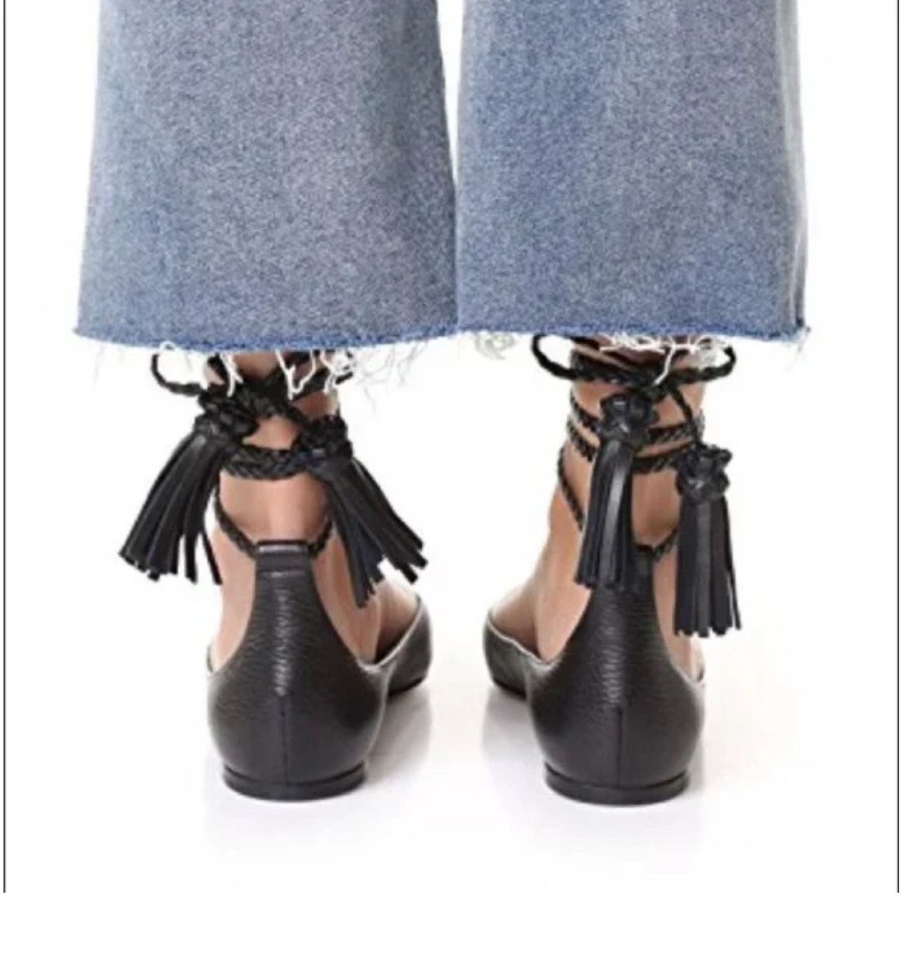 Paul Andrew Paul Andrew Wrap Tassel Ballerina Flats Black Size US 10 / IT 40 - 2 Thumbnail