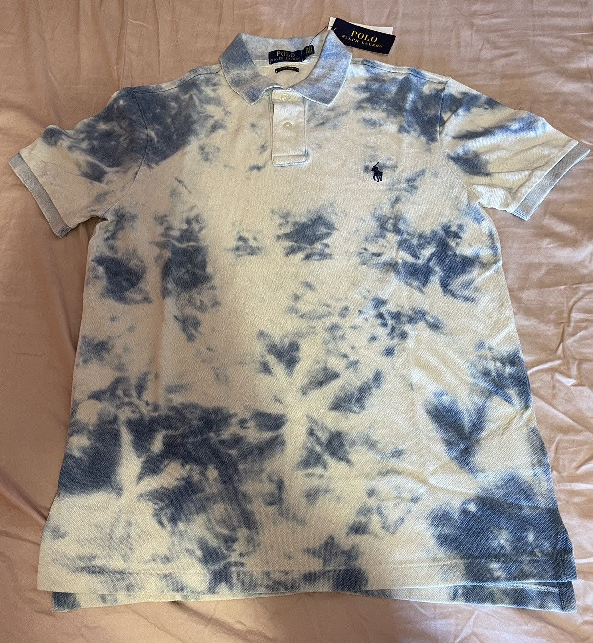 image of Polo Ralph Laurent Tie Dye Polo 1992 Stadium Snow Beach Pwing, Men's (Size Medium)