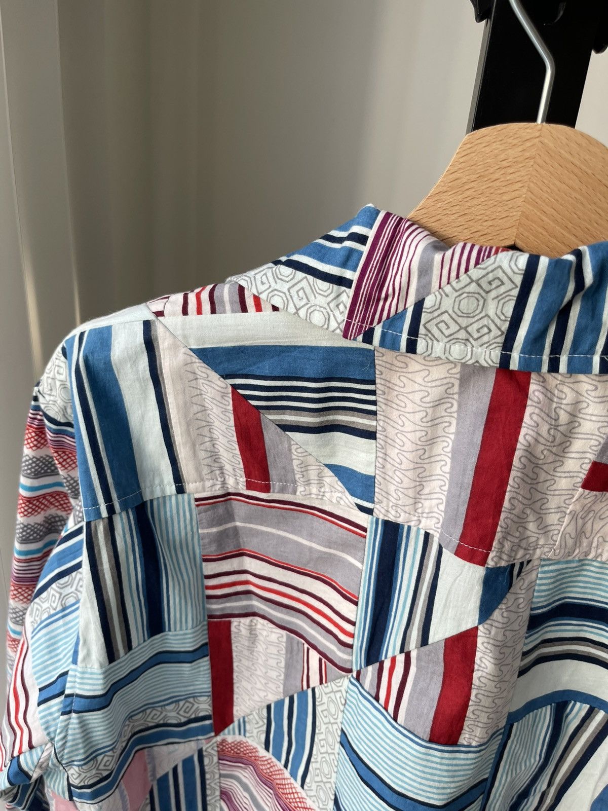 Bode Bode Patchwork Oxford Long Sleeves Shirt Size US S / EU 44-46 / 1 - 17 Thumbnail