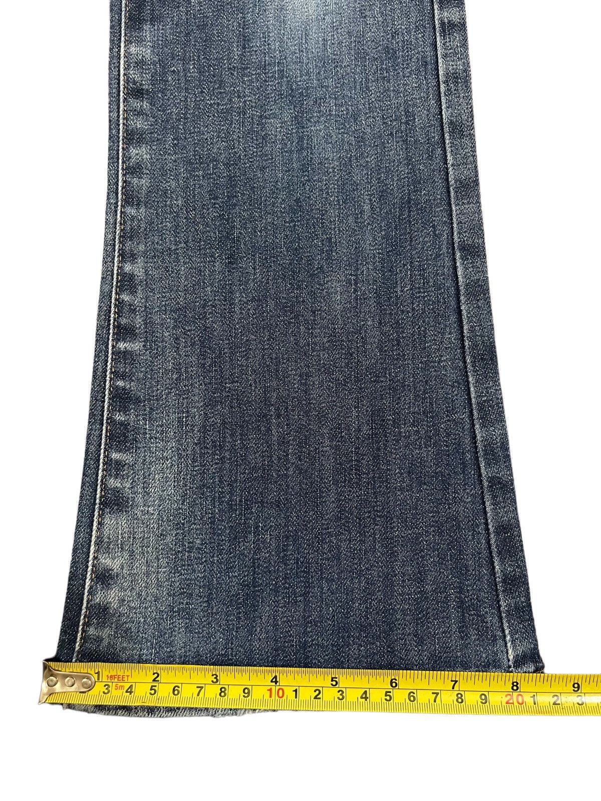 Vintage Japanese Brand Dojo Lake Blue Washed Flare Jeans