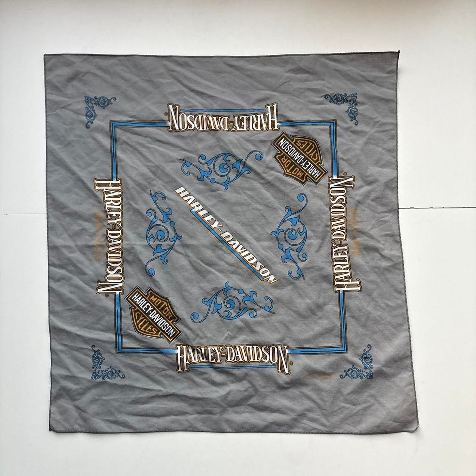 Harley Davidson Vintage 1980s harley davidson bandana Size ONE SIZE - 1 Thumbnail