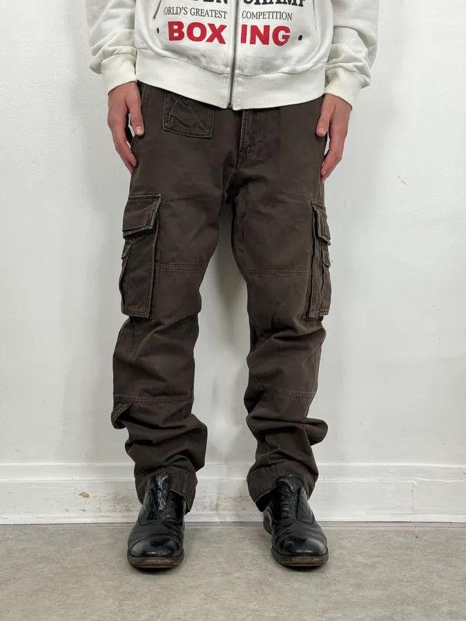 Diesel 2000s Diesel Brown Utility Cargo Pants Size US 33 - 3 Thumbnail