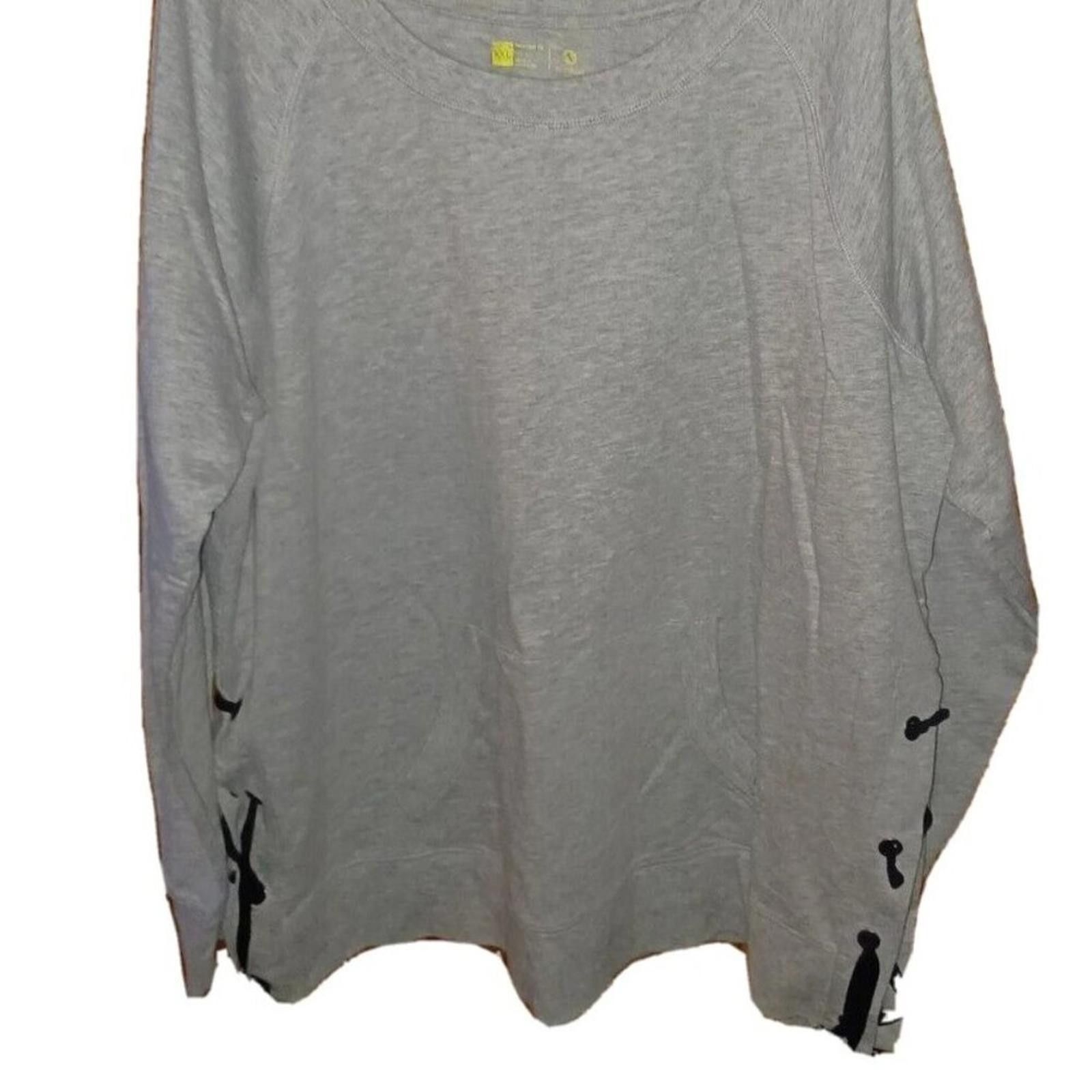 Other Xersion Relaxed Fit Sweatshirt Gray With Black Ties On Sides Size XXL / US 16-18 / IT 52-54 - 4 Thumbnail