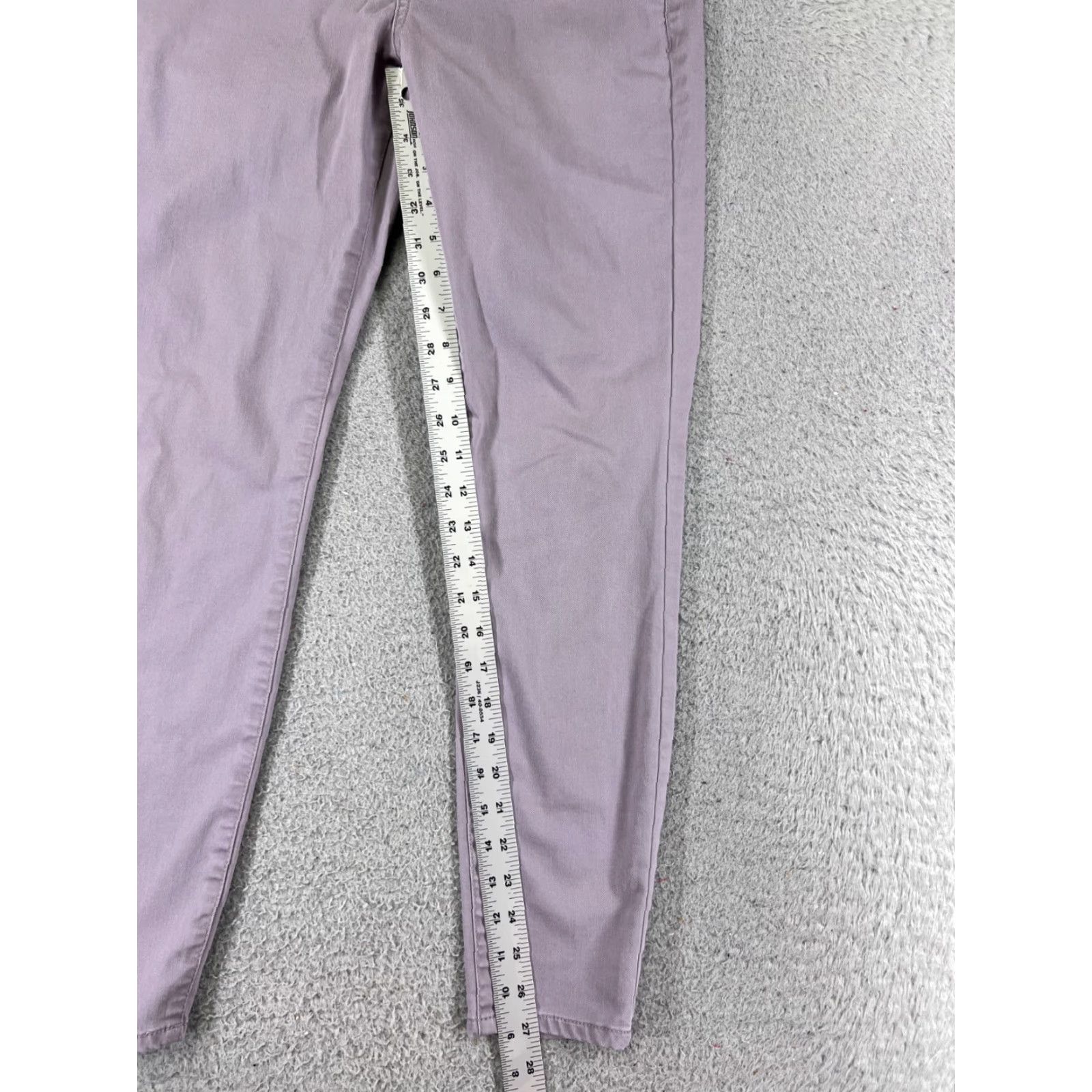 Vintage Refuge Jeans Womens 6 Purple Denim Skinny Low Rise 27x27 Cotton Blend 5-Pocket Embroidered Stretch Size 28" / US 6 / IT 42 - 7 Thumbnail