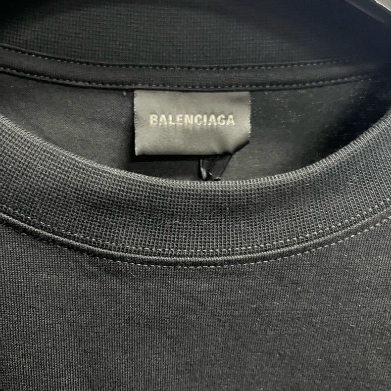 Balenciaga Balenciaga Black solid color logo print covering round neck Size US S / EU 44-46 / 1 - 2 Thumbnail
