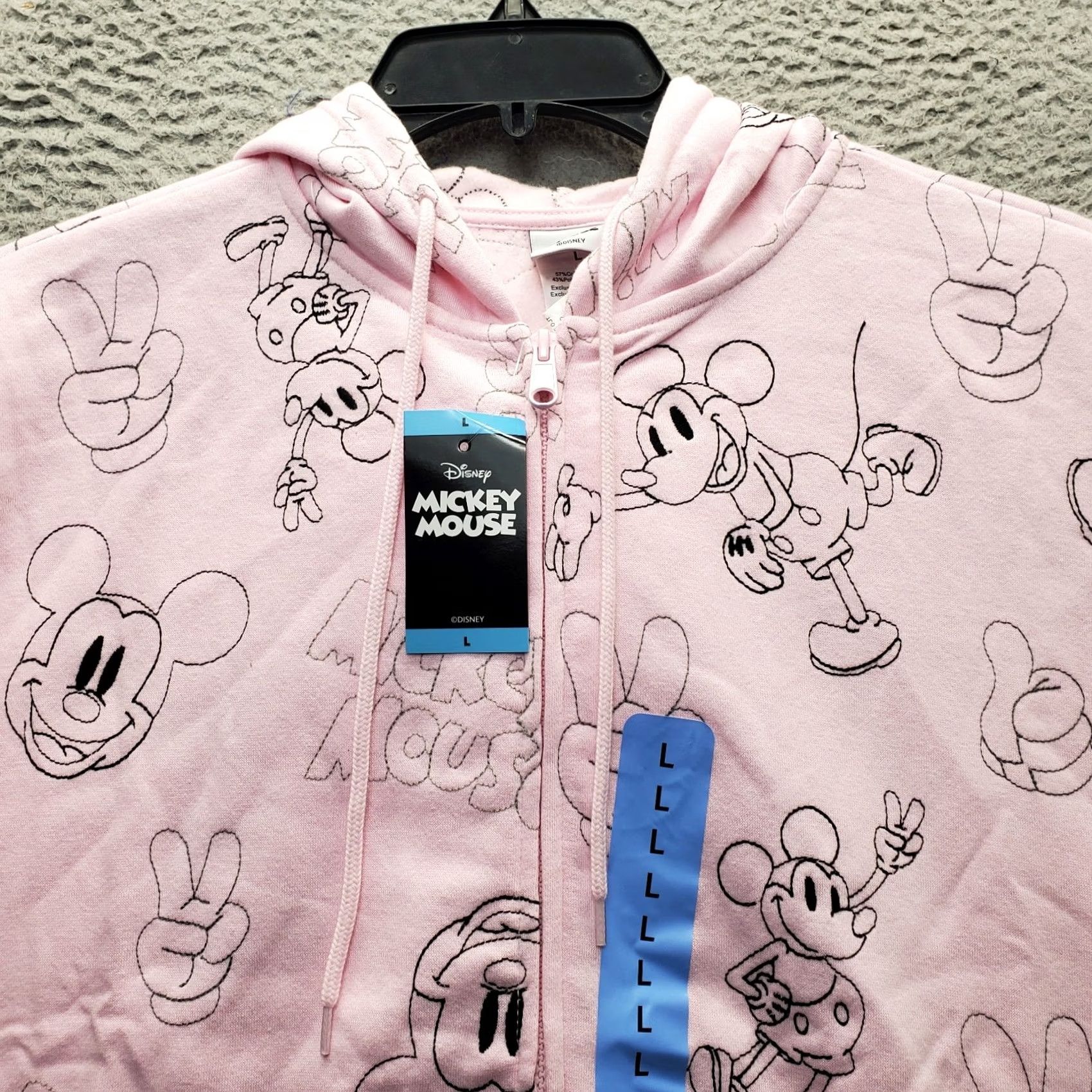 Disney Disney Mickey Mouse Hoodie Womens Large Multi All Over Print Long Sleeve Zip-Up Size L / US 10 / IT 46 - 5 Thumbnail