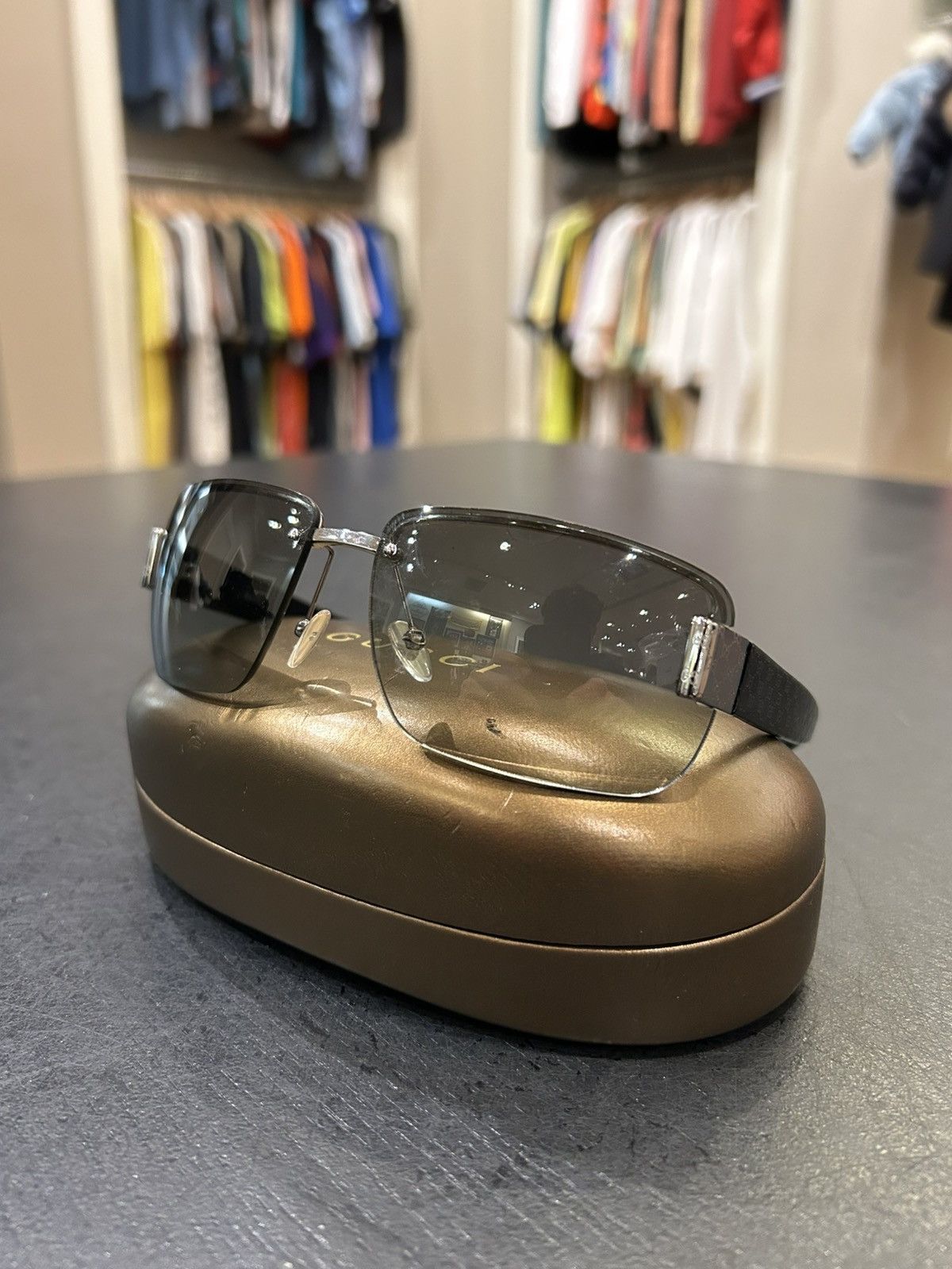 Gucci Gucci Monogram Sunglasses Size ONE SIZE - 1 Thumbnail