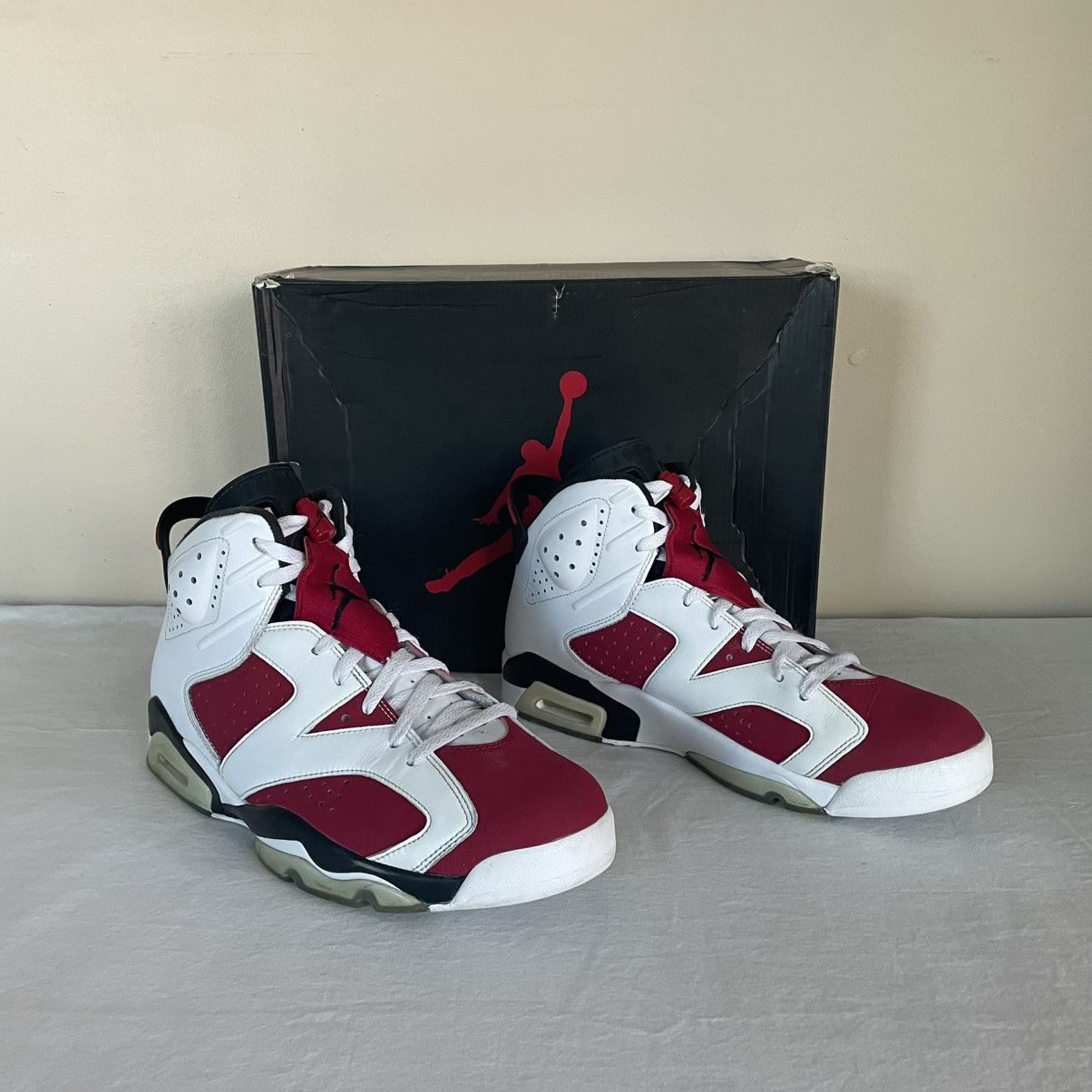 Jordan Brand × Nike Nike Air Jordan 6 Retro Carmine 2014 Mens US Size 12 Size US 12 / EU 45 - 4 Thumbnail