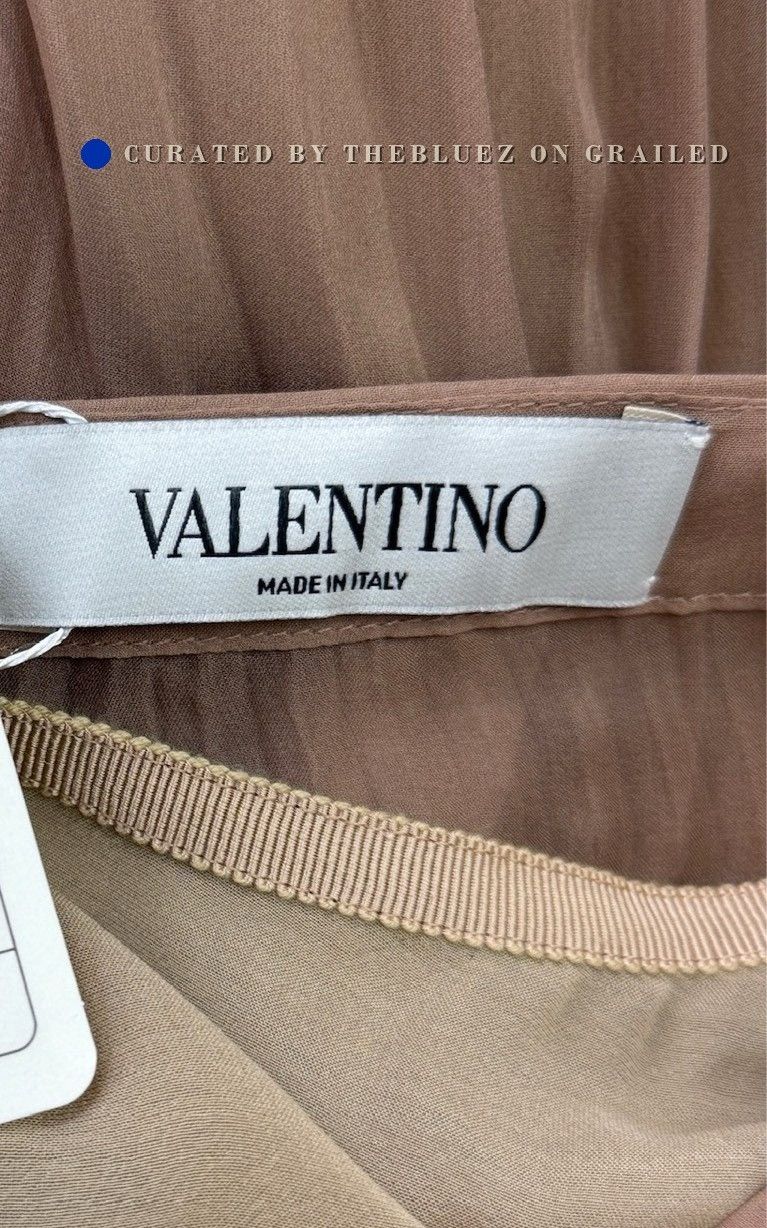 Valentino Valentino Silk Panel Midi Pleated Skirt Size 38" / US 16 / IT 52 - 5 Thumbnail