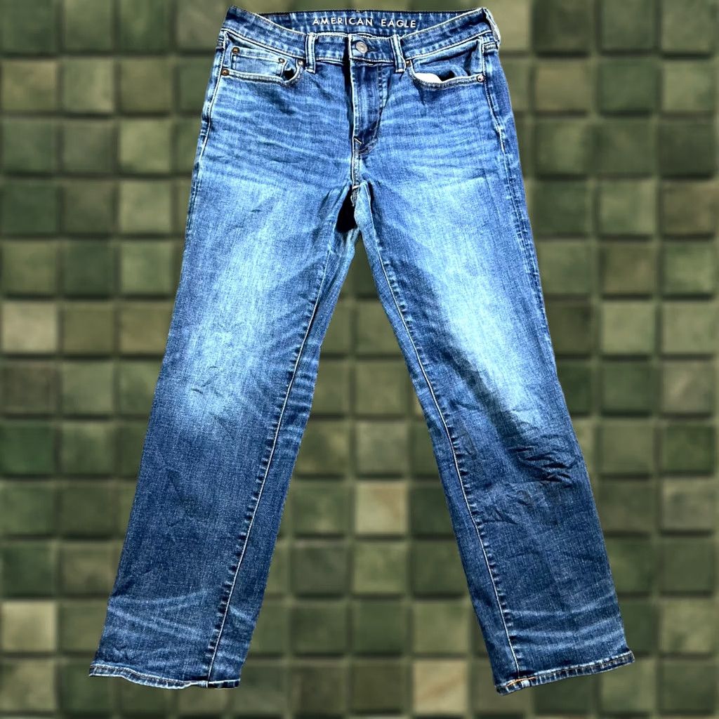 American Eagle Outfitters American Eagle Jeans Men's 32x30 Blue Denim Medium Wash Straight Leg Size US 32 / EU 48 - 1 Thumbnail