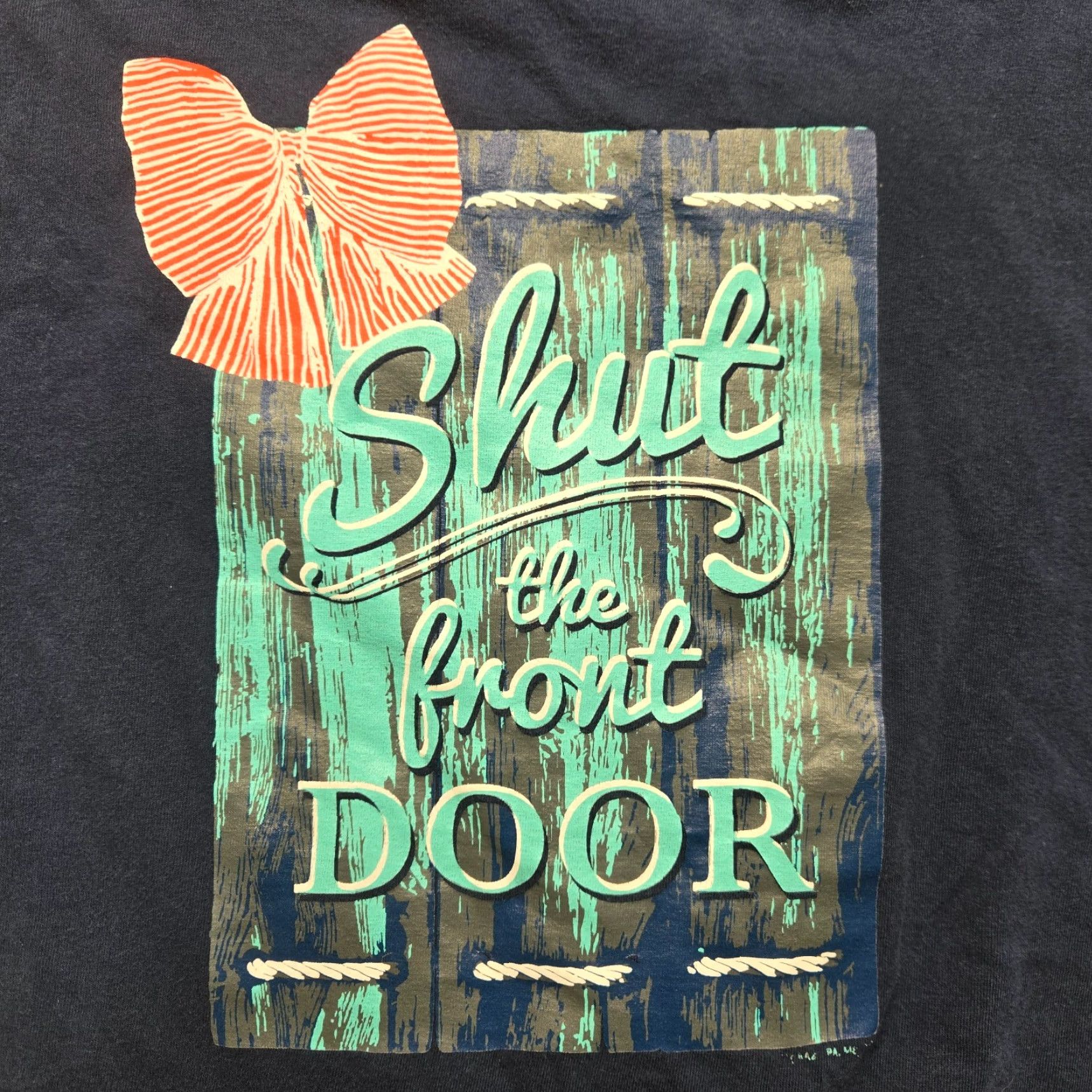 Vintage VINTAGE Southern Girl "Shut The Front Door" Tee Shirt Short Sleeve Adult Womens Medium Size M / US 6-8 / IT 42-44 - 2 Thumbnail