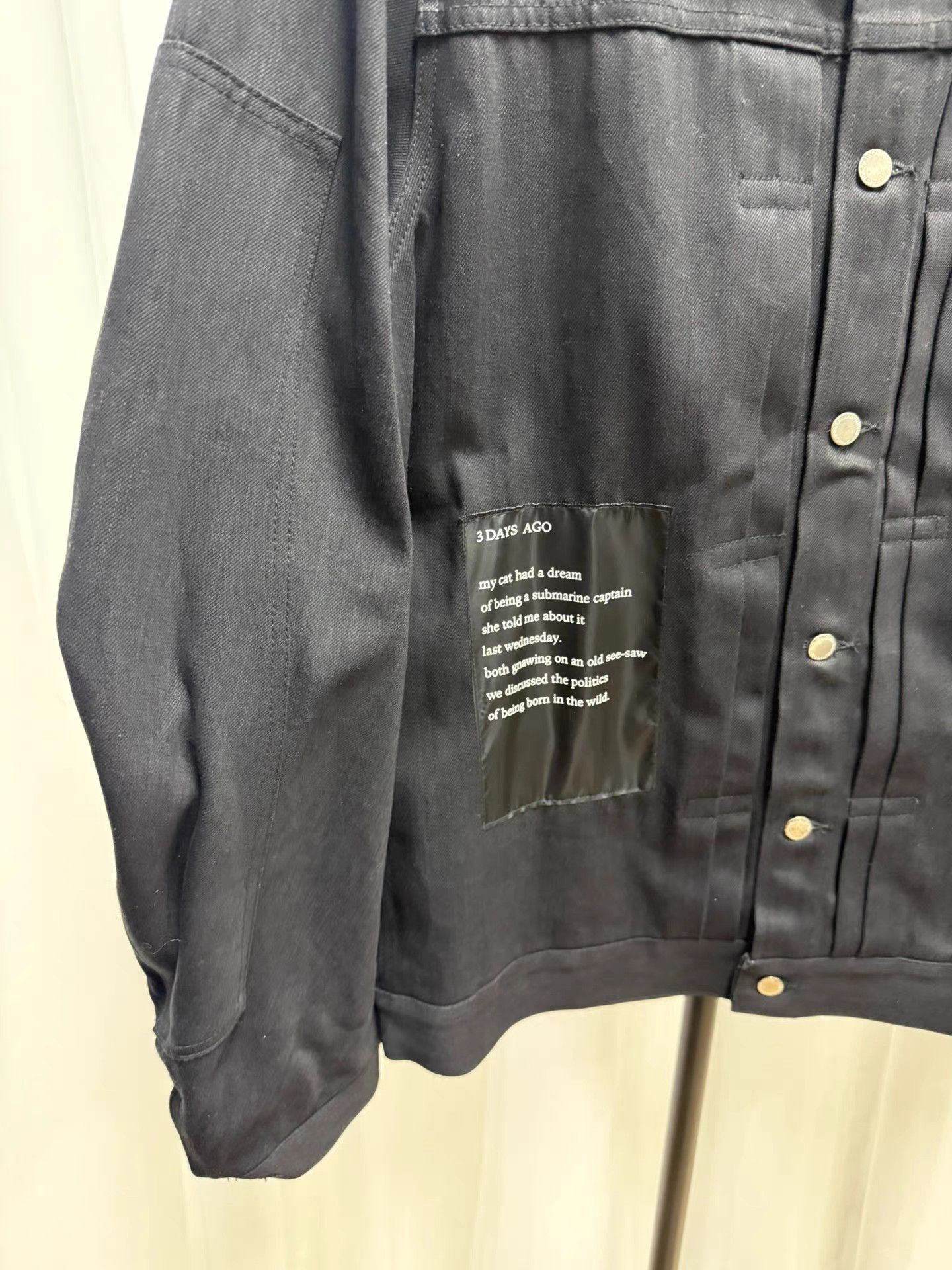 Takahiromiyashita The Soloist. The soloist 19AW Patchwork Black Raw Denim Loose Jacket K20 Size US S / EU 44-46 / 1 - 2 Thumbnail