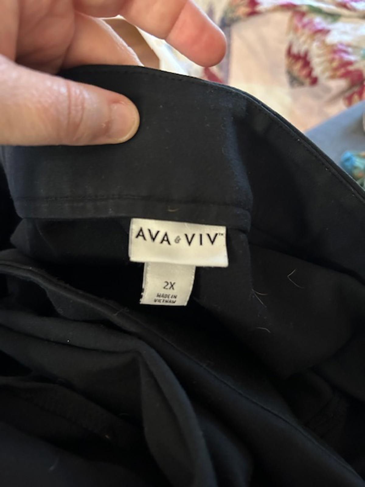 Other AVA & VIV Black Stretch Pants 2X Size US 40 / EU 56 - 3 Thumbnail