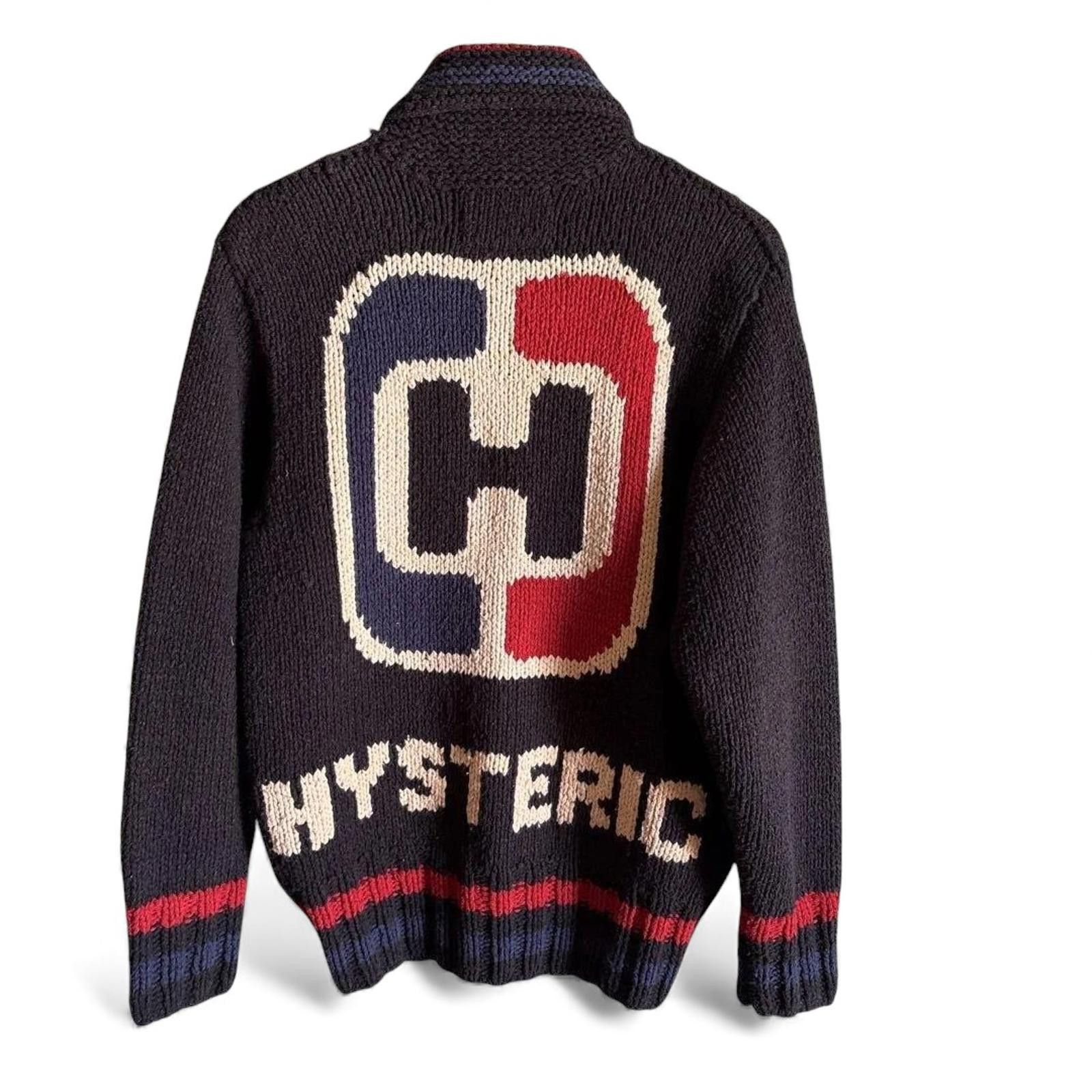 Hysteric Glamour Hysteric Glamour - 1990 Heavy Knit Zip-Up Sweater with Logo Size US M / EU 48-50 / 2 - 4 Thumbnail