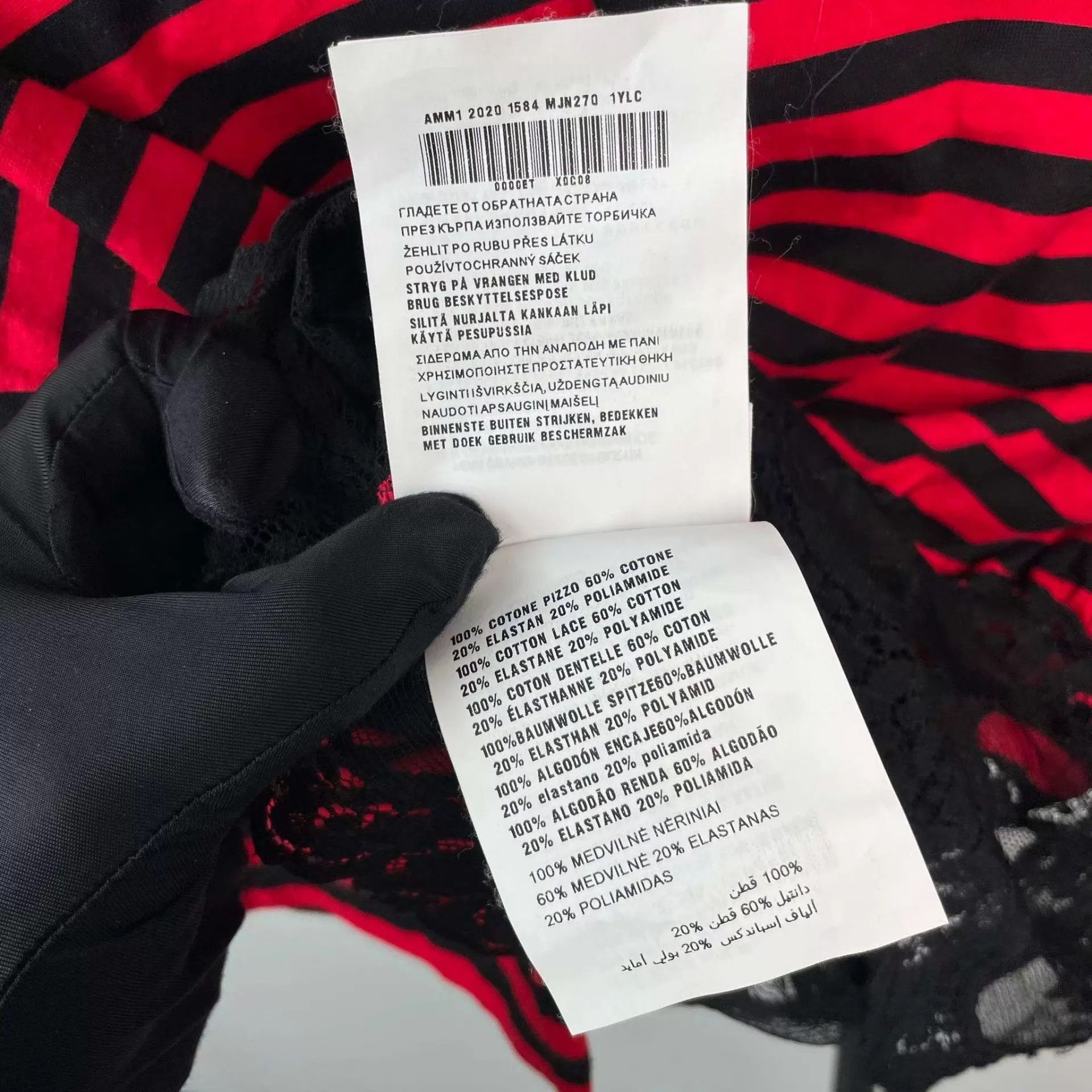 Miu Miu MIU MIU Red-Black Striped Short Sleeve T-shirt Size S / US 4 / IT 40 - 8 Thumbnail